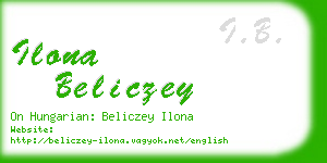 ilona beliczey business card